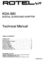 Rotel RDA-980 - Technical manual 